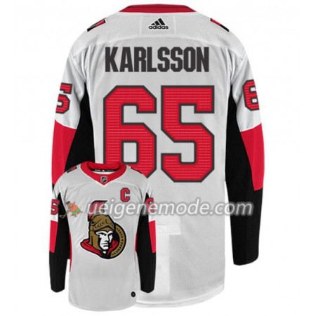 Herren Eishockey Ottawa Senators Trikot ERIK KARLSSON 65 Adidas Weiß Authentic